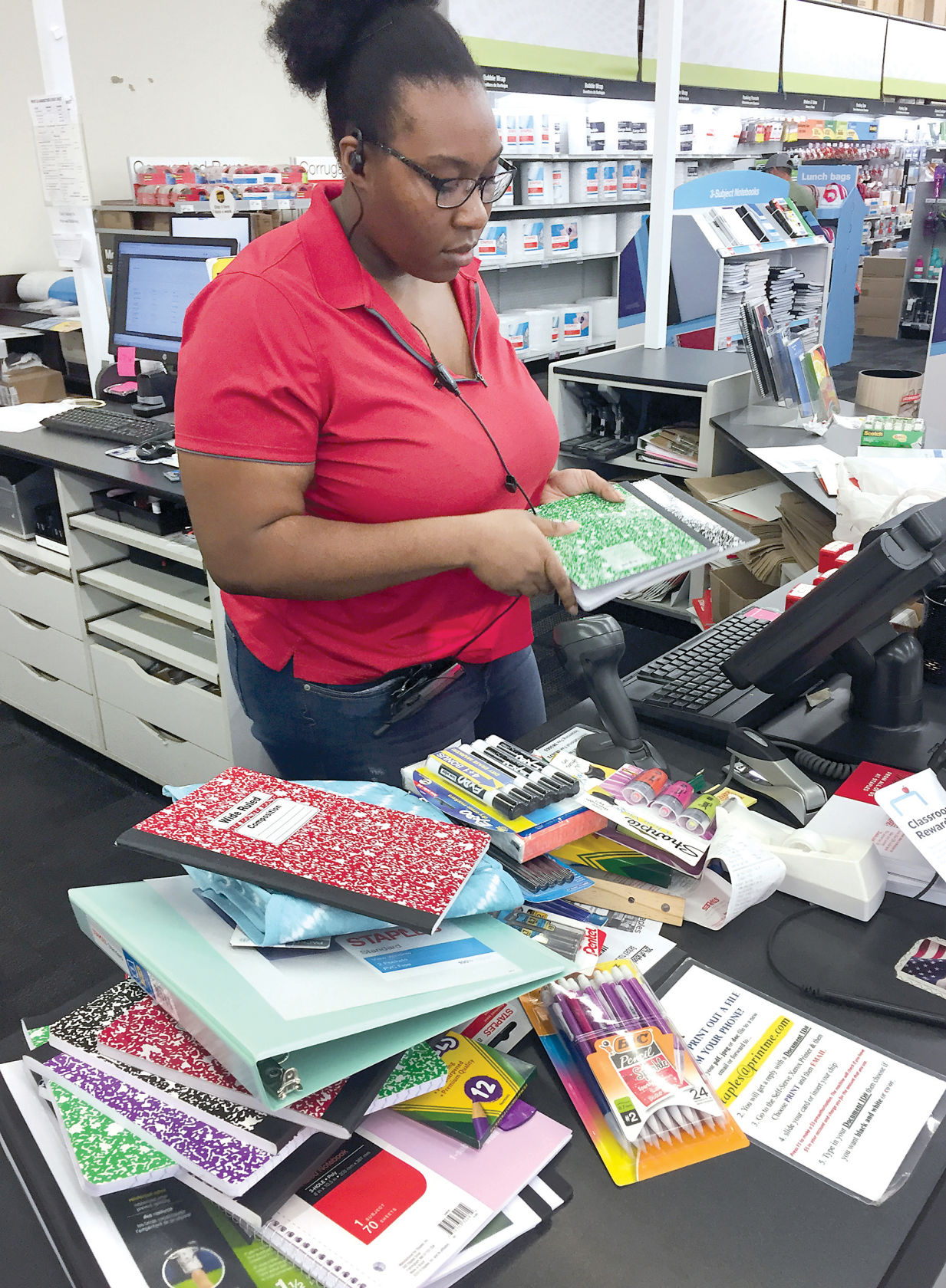 Teachers stock up on supplies